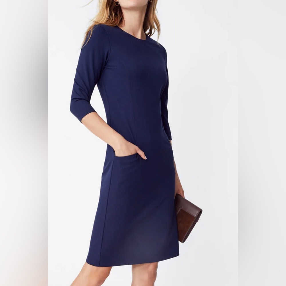 J McLaughlin Navy Catalyst sheath dress NWT. Size L. Retails now for $238.00